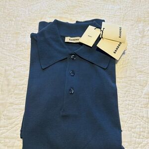 Sandro Men's Navy Polo Shirt